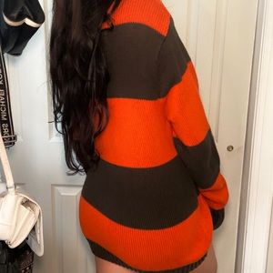 striped sweater dress